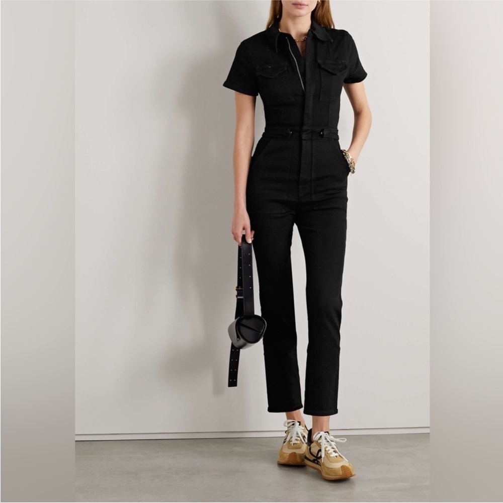Good American Fit For Success Jumpsuit Black Denim